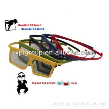 plastic frame Linear or Circular polarized Real D 3d glasses